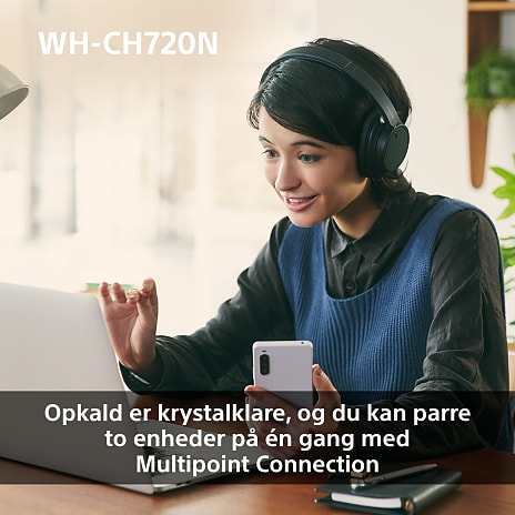 Sony WH-CH720N trådløse over-ear høretelefoner - lyserød