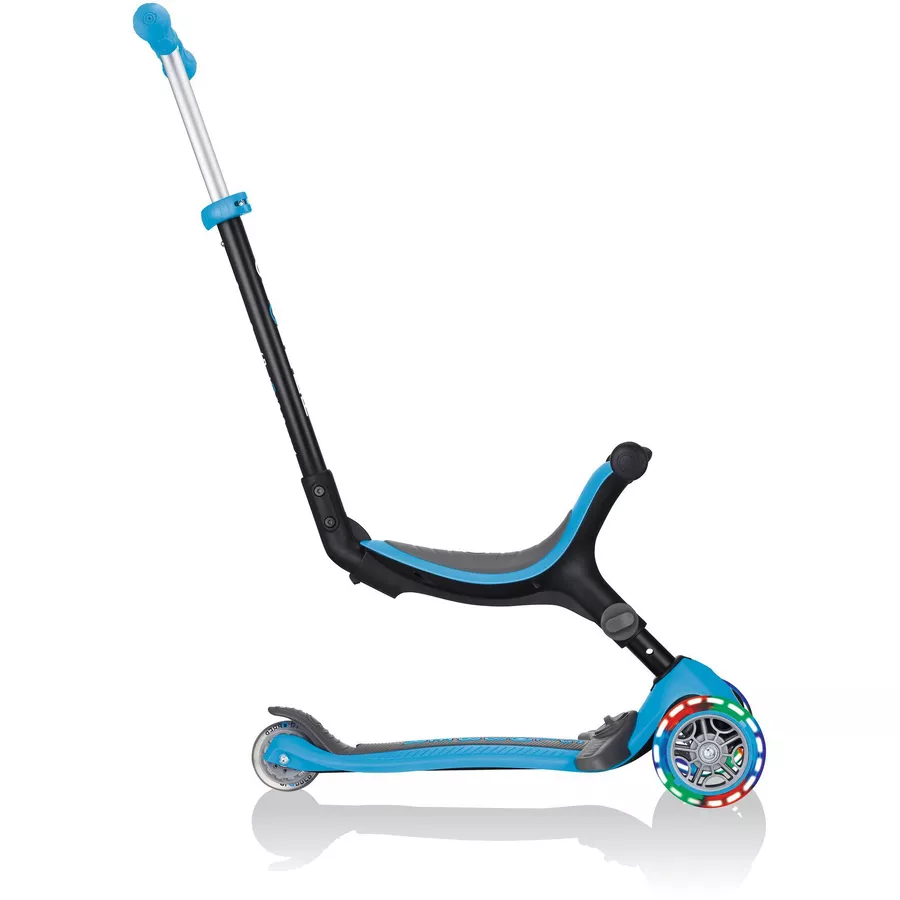 GLOBBER GO-UP FOLDABLE PLUS LIGHTS hellblau - mit Leuchtrollen