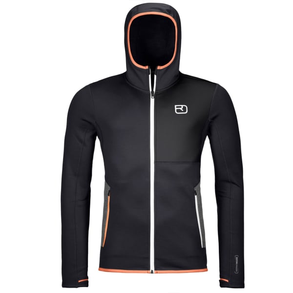 Veste polaire randonnée ORTOVOX FLEECE HOODY M BLACK RAVEN