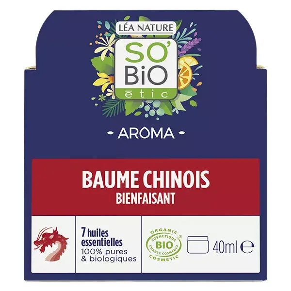 Bálsamo Chinês Orgânico Benéfico So'Bio Étic Aroma 40ml