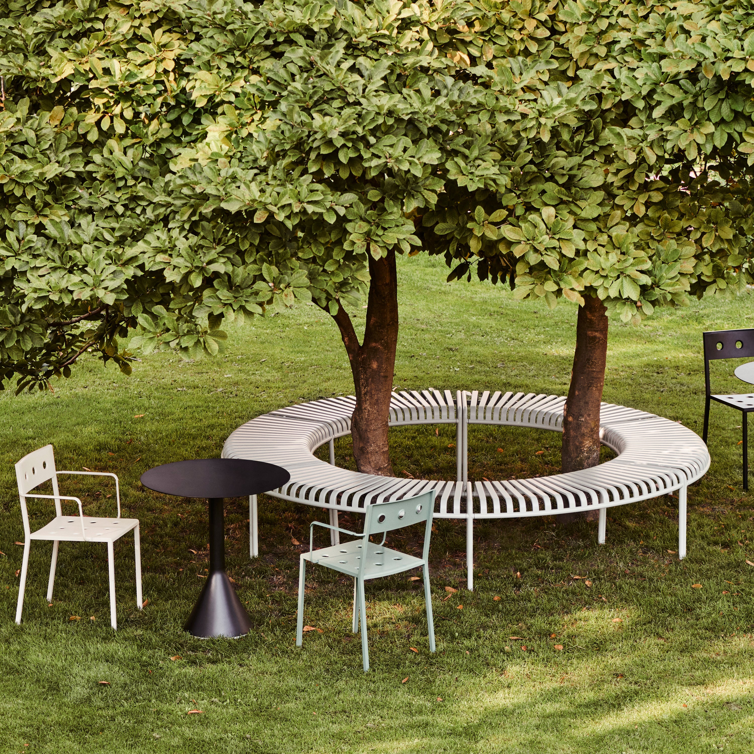 HAY Palissade Park Tuinbank - Set van 2 - Sky Grey