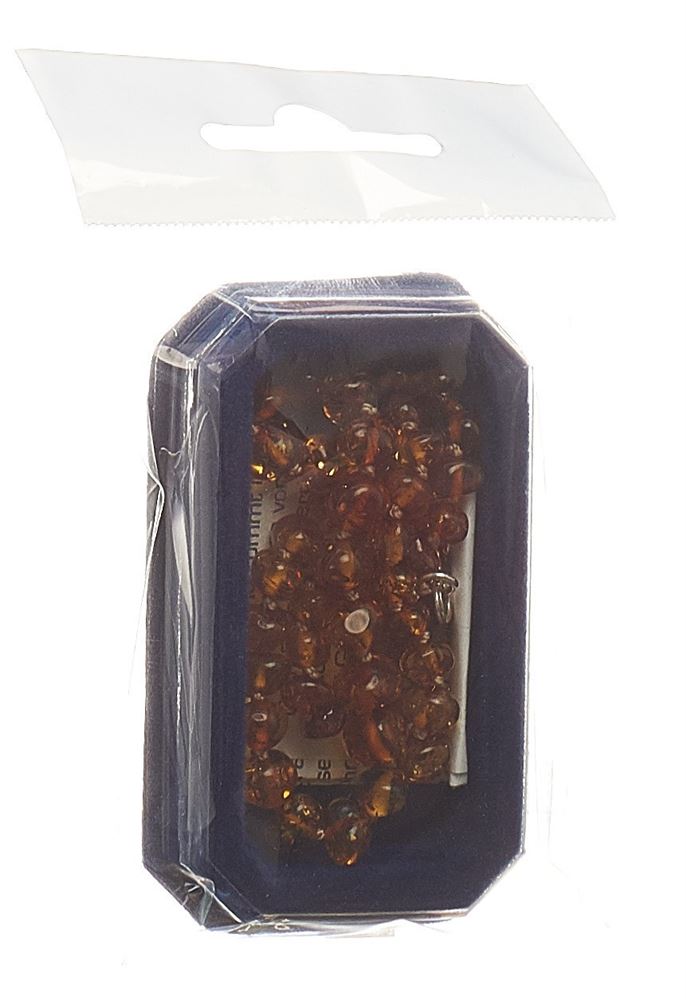 AMBERSTYLE Bernsteinkette cognac hell 36cm mit Karabinerverschluss 1 Stk