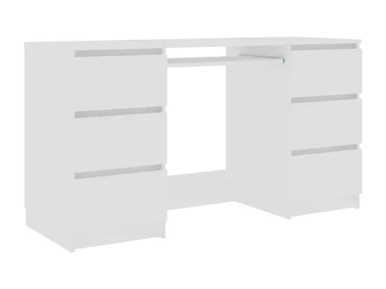 Bureau Blanc 140x50x77 cm Bois d'ingénierie