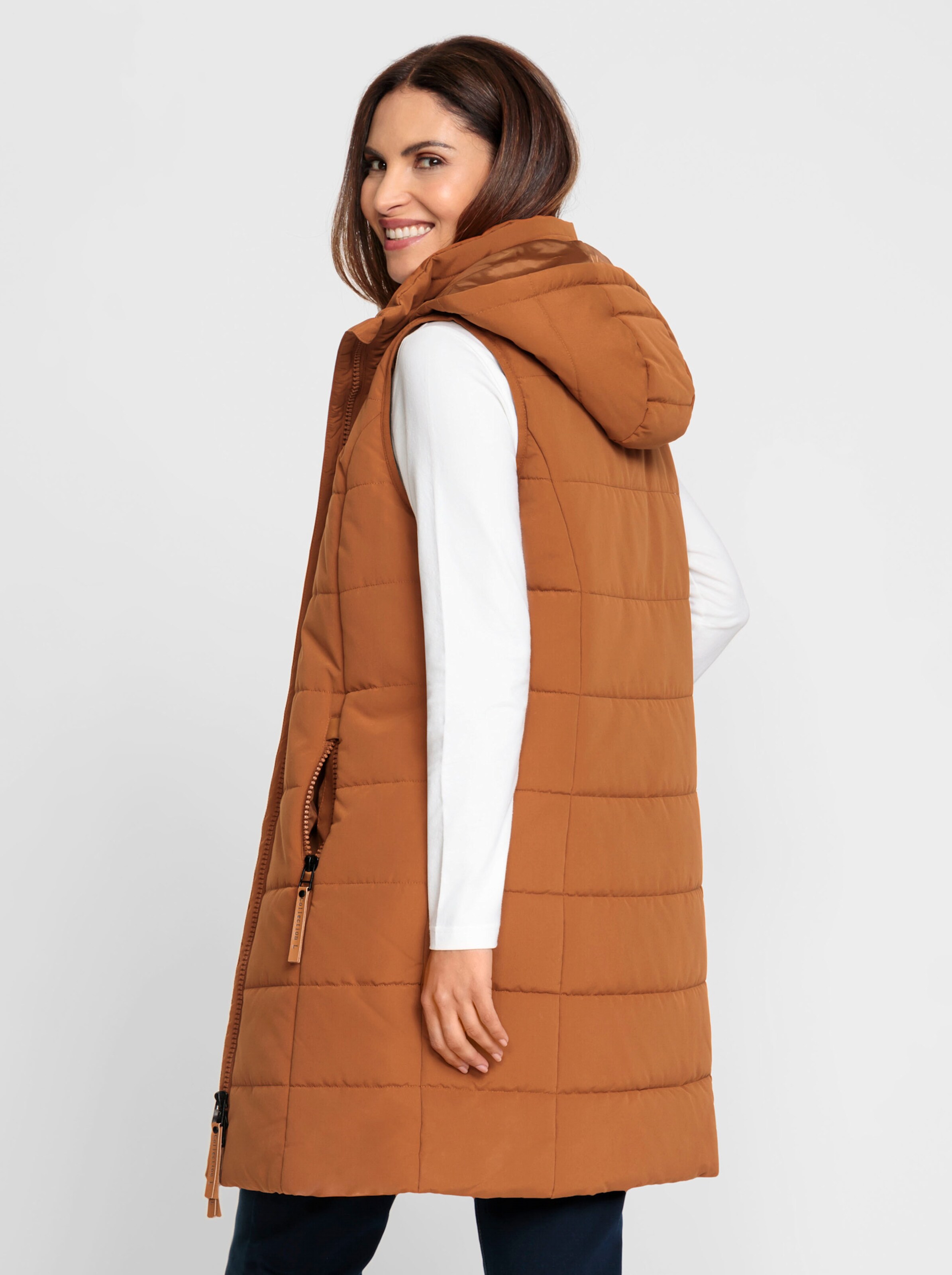 Longweste in cognac