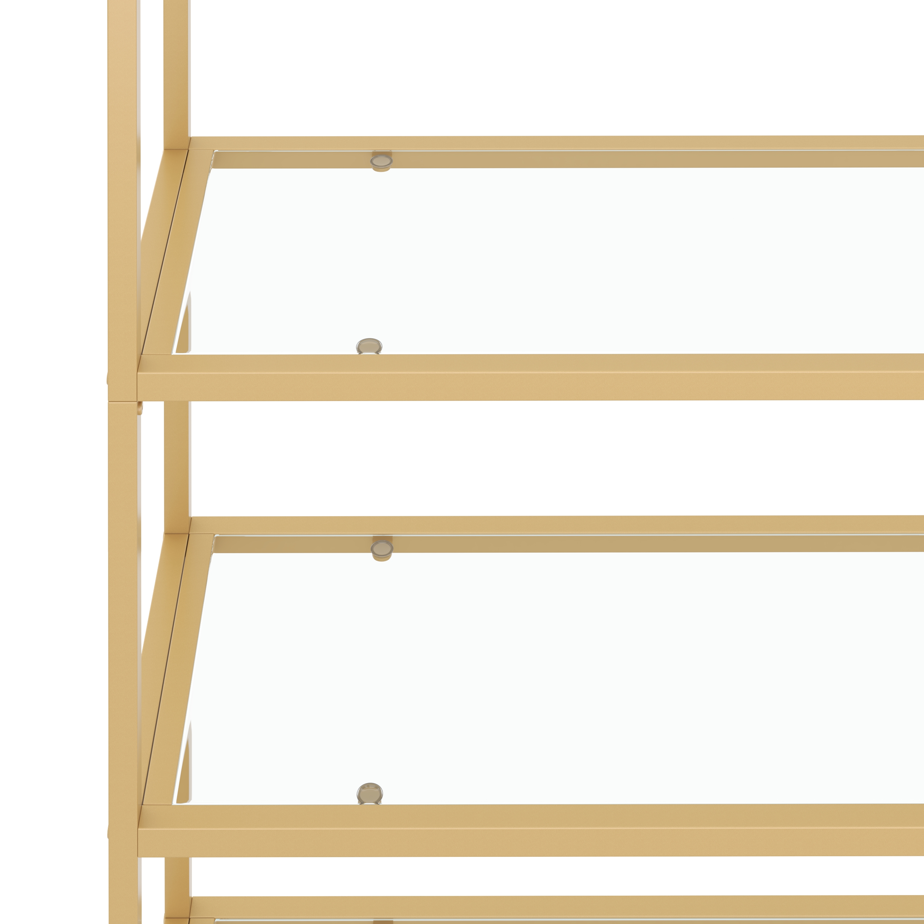 Bücherregal Glas TYRO 83 x 183 cm gold