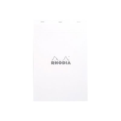 Rhodia - Bloc notes N°19 - A4+ - 160 pages - petits carreaux - 80g - blanc
