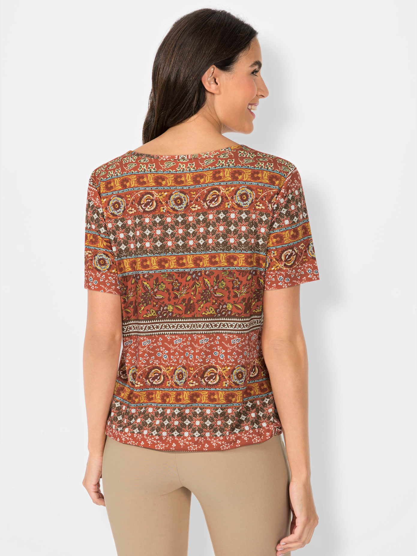 T-shirt imprimé dissimule les rondeurs