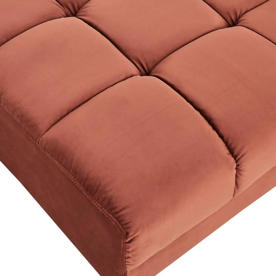 ALNES - Ottomaan - Lichtrood - Polyester