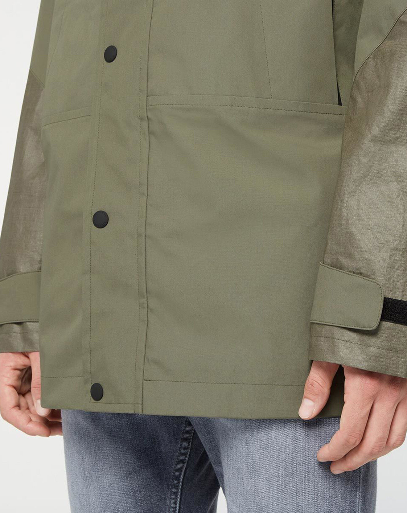 Tommy Hilfiger Parka Mixed Media kaki