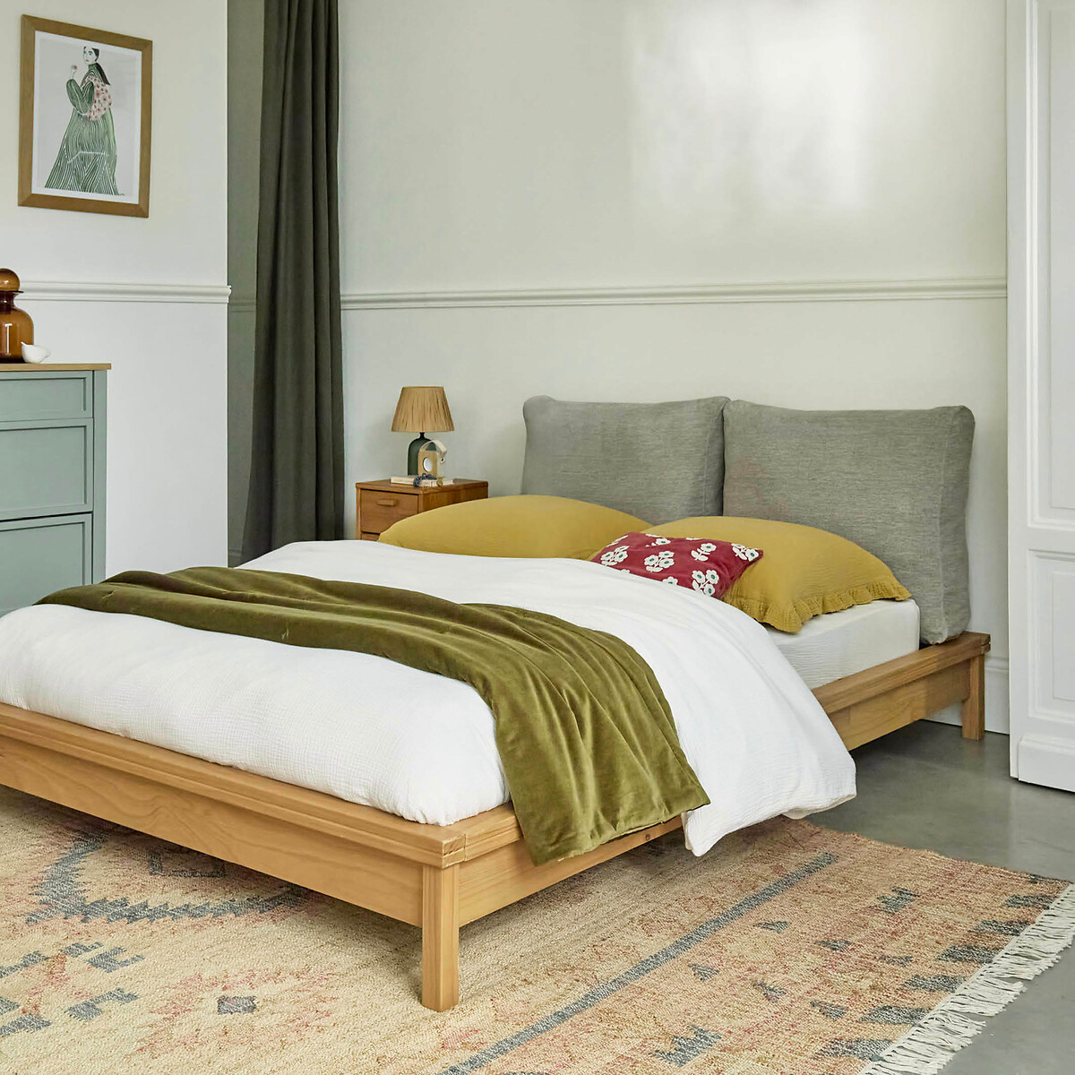 LA REDOUTE INTERIEURS<br>Cama com estrado de ripas, Gabin