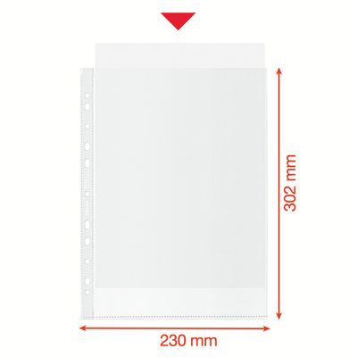 Esselte - 100 Pochettes perforées - A4 - PP - 100 % Recyclées