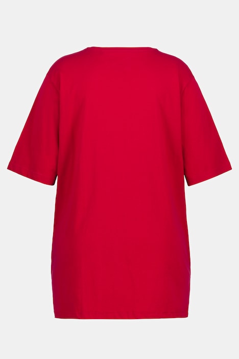 T-Shirt, V-Ausschnitt, Relaxed, Halbarm