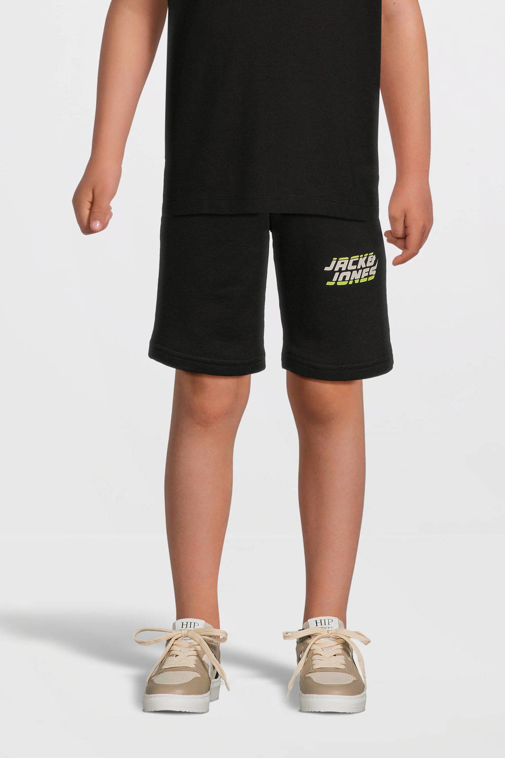 JACK & JONES sweatshort JPSTKAPPER met logo zwart
