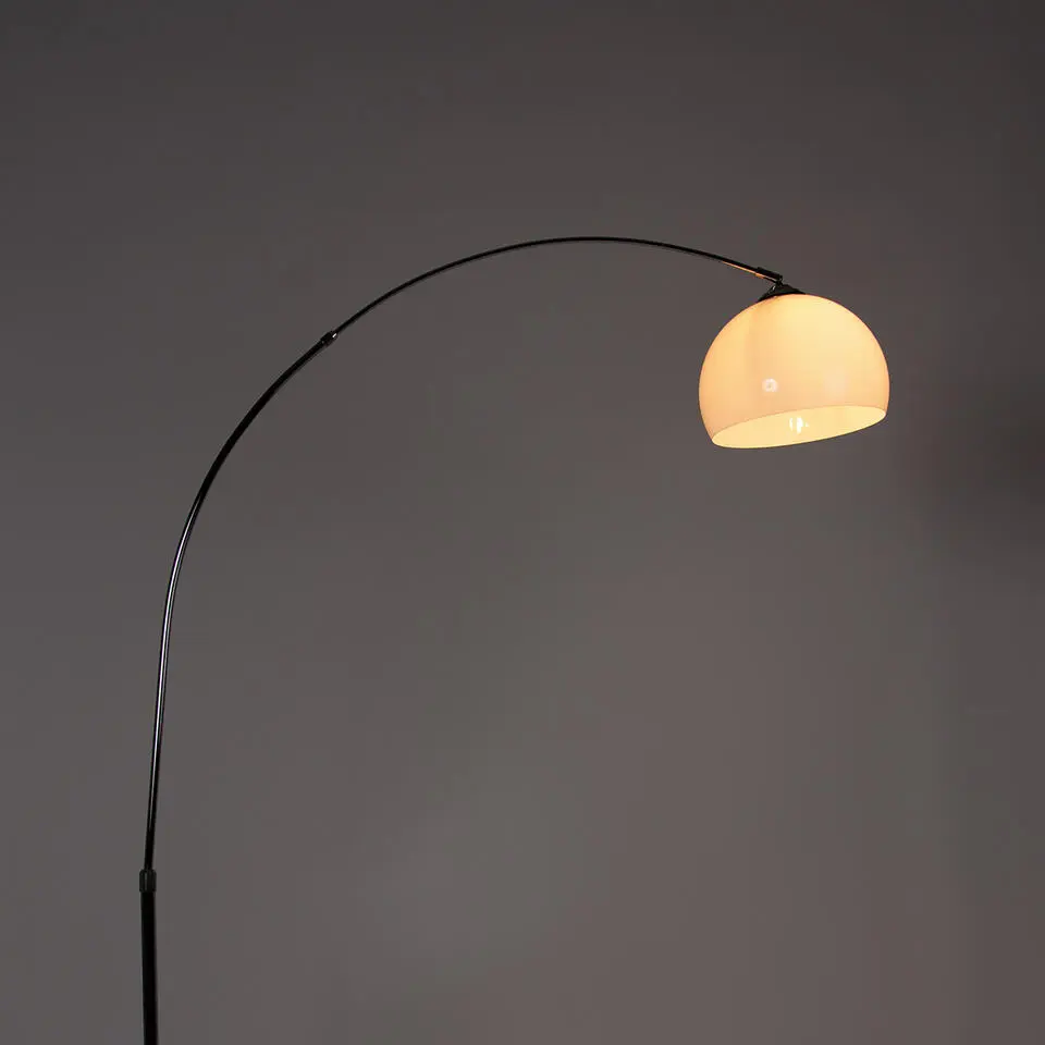 Qazqa booglampen arc-basic zilverkleurig e27