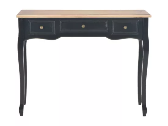 Table de console et coiffeuse avec 3 tiroirs Noir