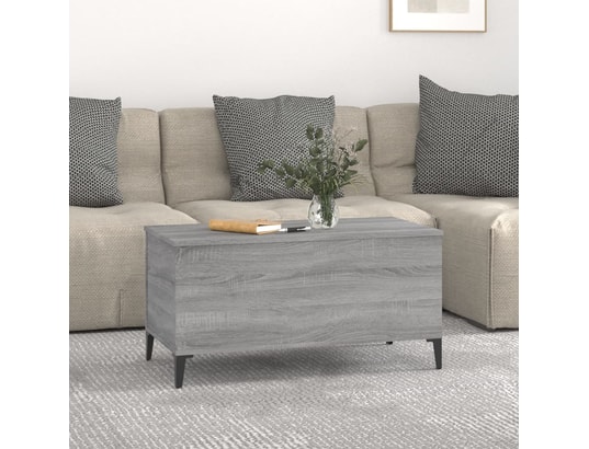 VIDAXL - Table basse sonoma gris 90x44,5x45 cm bois d'ingénierie
