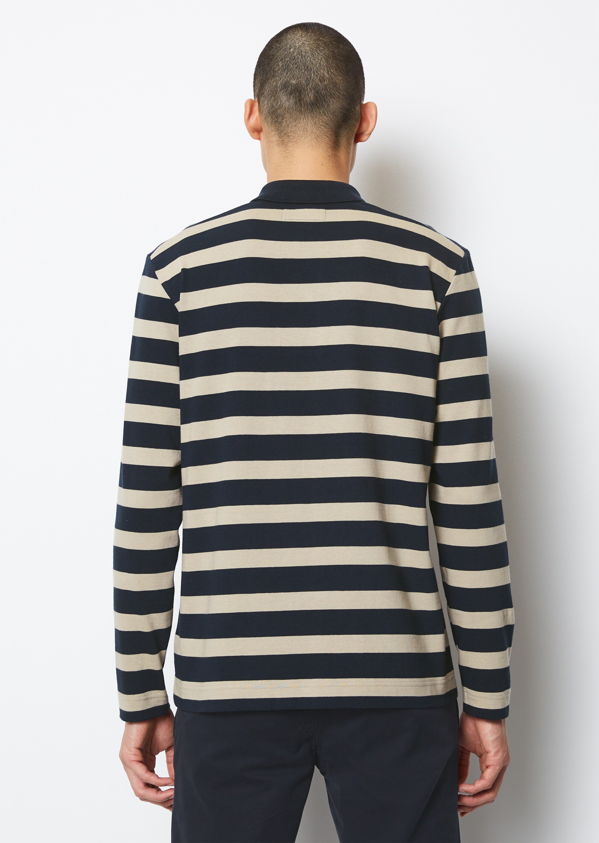 DfC Poloshirt Jersey regular mit garngefärbtem Streifenmuster