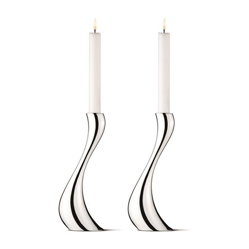 Georg Jensen Cobra Stor 2-pak Lysestagesæt