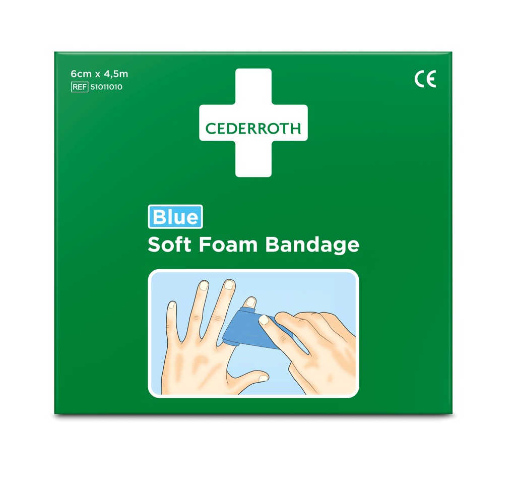 Cederroth - Soft Foam Bandage Blue 6cmx4.5m