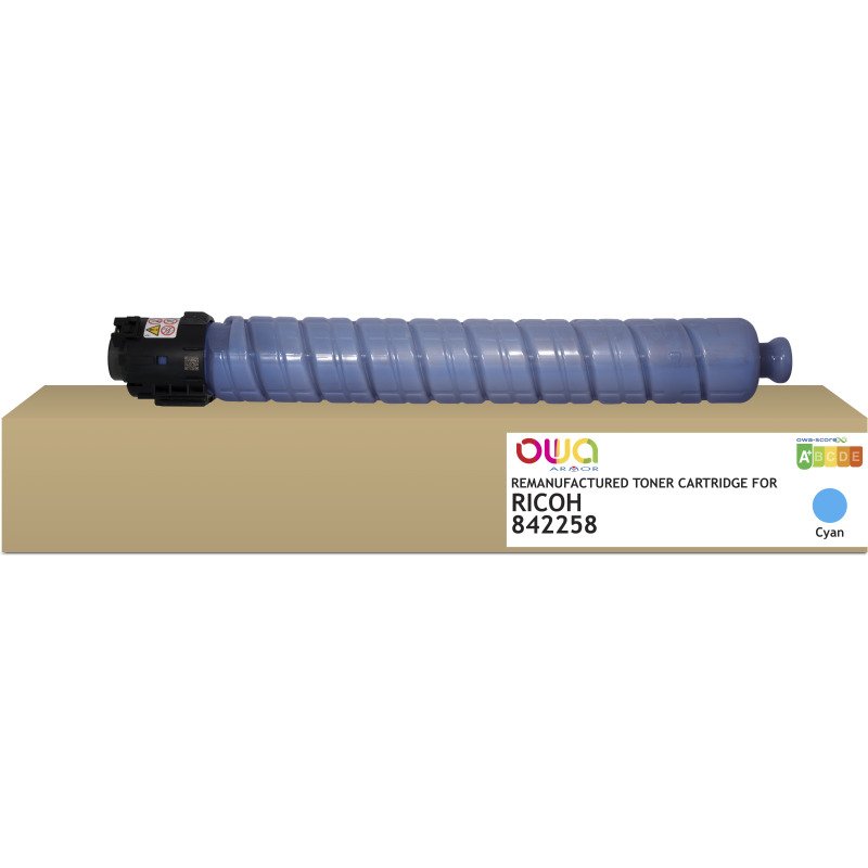 Toner remanufacturé OWA - standard - Cyan - pour RICOH 842258