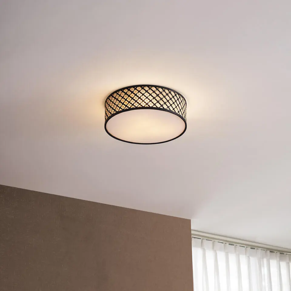 Qazqa plafondlampen tremmo crème e27