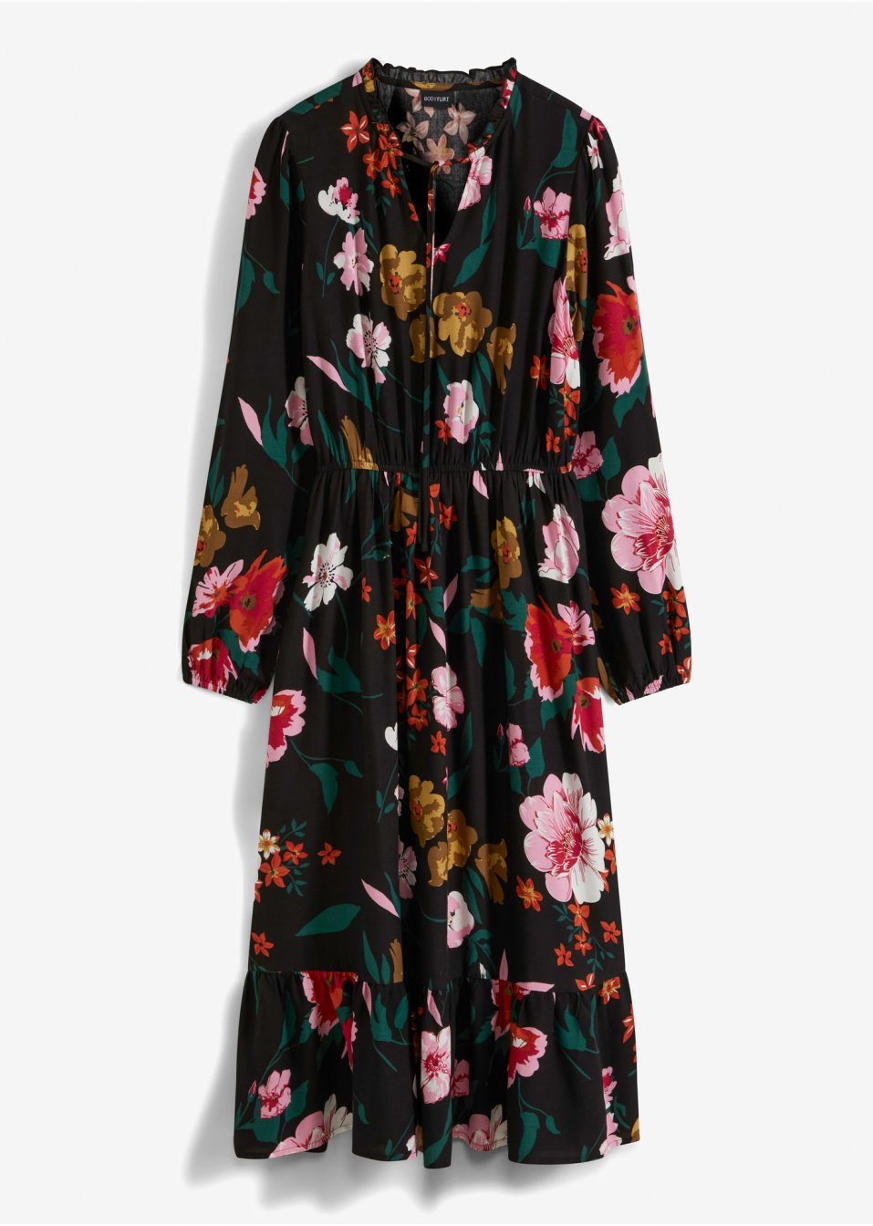 Robe midi imprimée en viscose