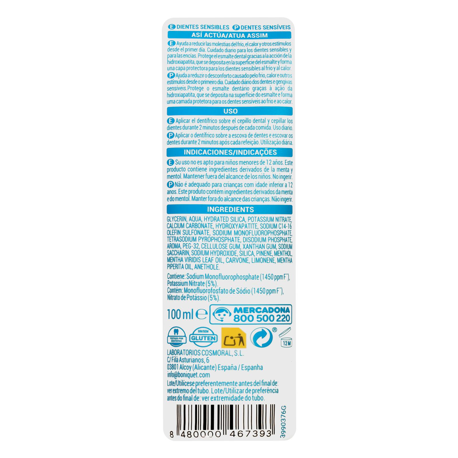 Dentifrice Deliplus Sensitive à l'hydroxyapatite