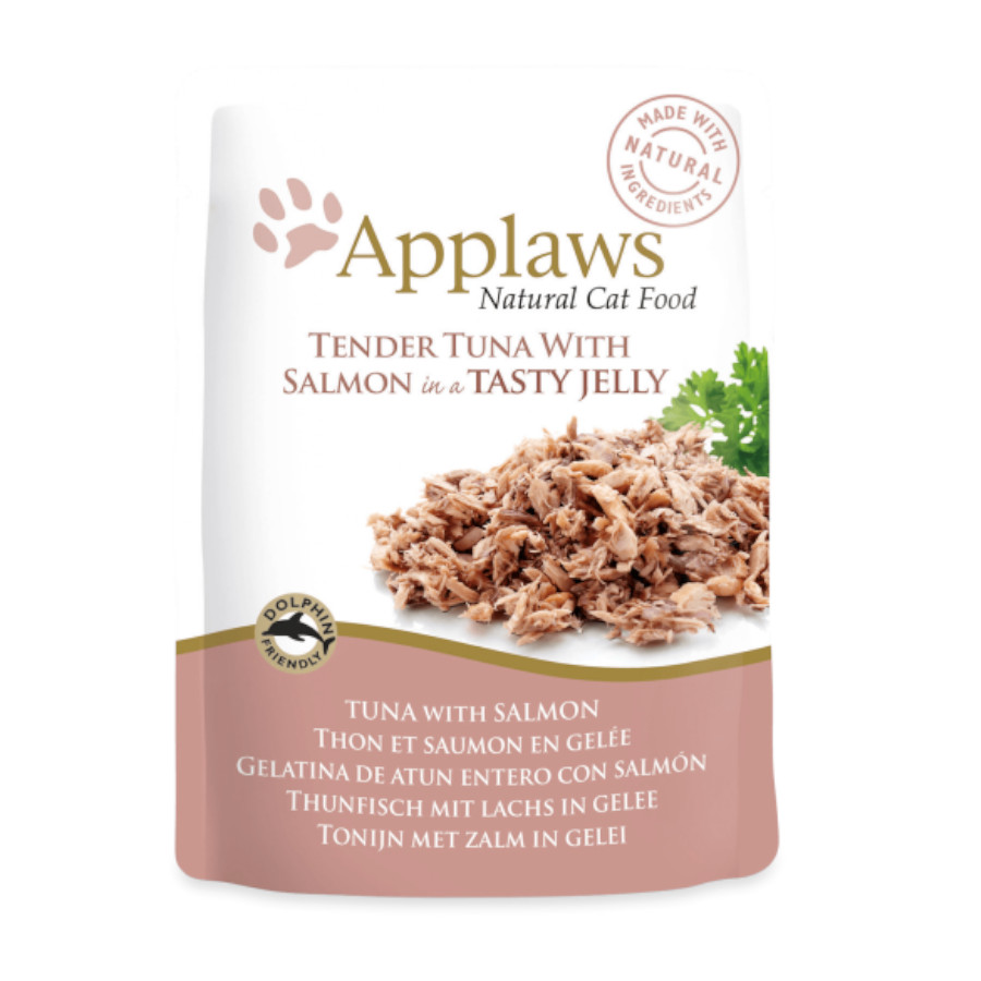 70g Applaws Atum e Salmão em Saqueta de Geleia para gatos