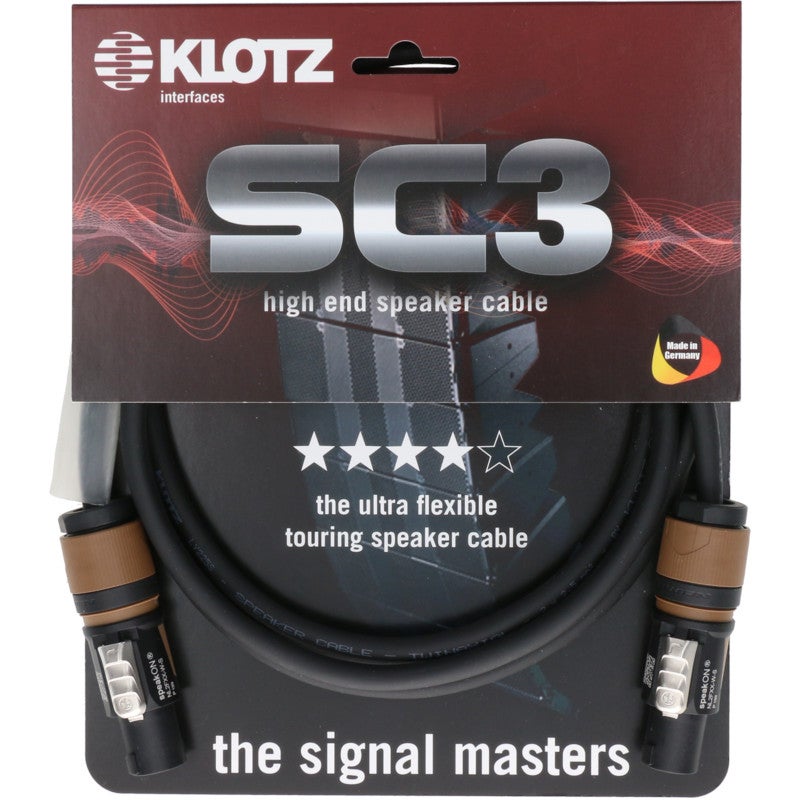Klotz SC3-L2FF1000 ultra-flexibele luidsprekerkabel 2x 2.5 mm2, 10 meter