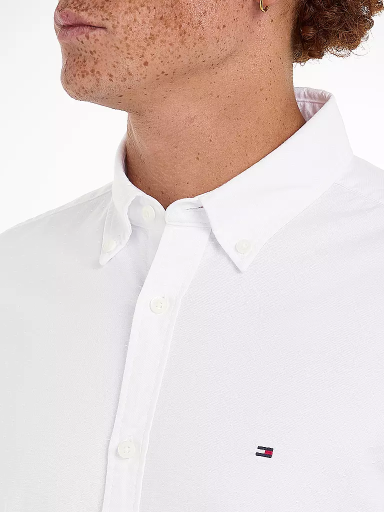 TOMMY HILFIGER Hemd Slim Fit weiss
