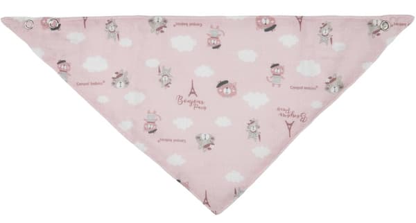 CANPOL BABIES muslin bib BONJOUR PARIS, 0m+, 2 vnt., pink, 26/900_pin