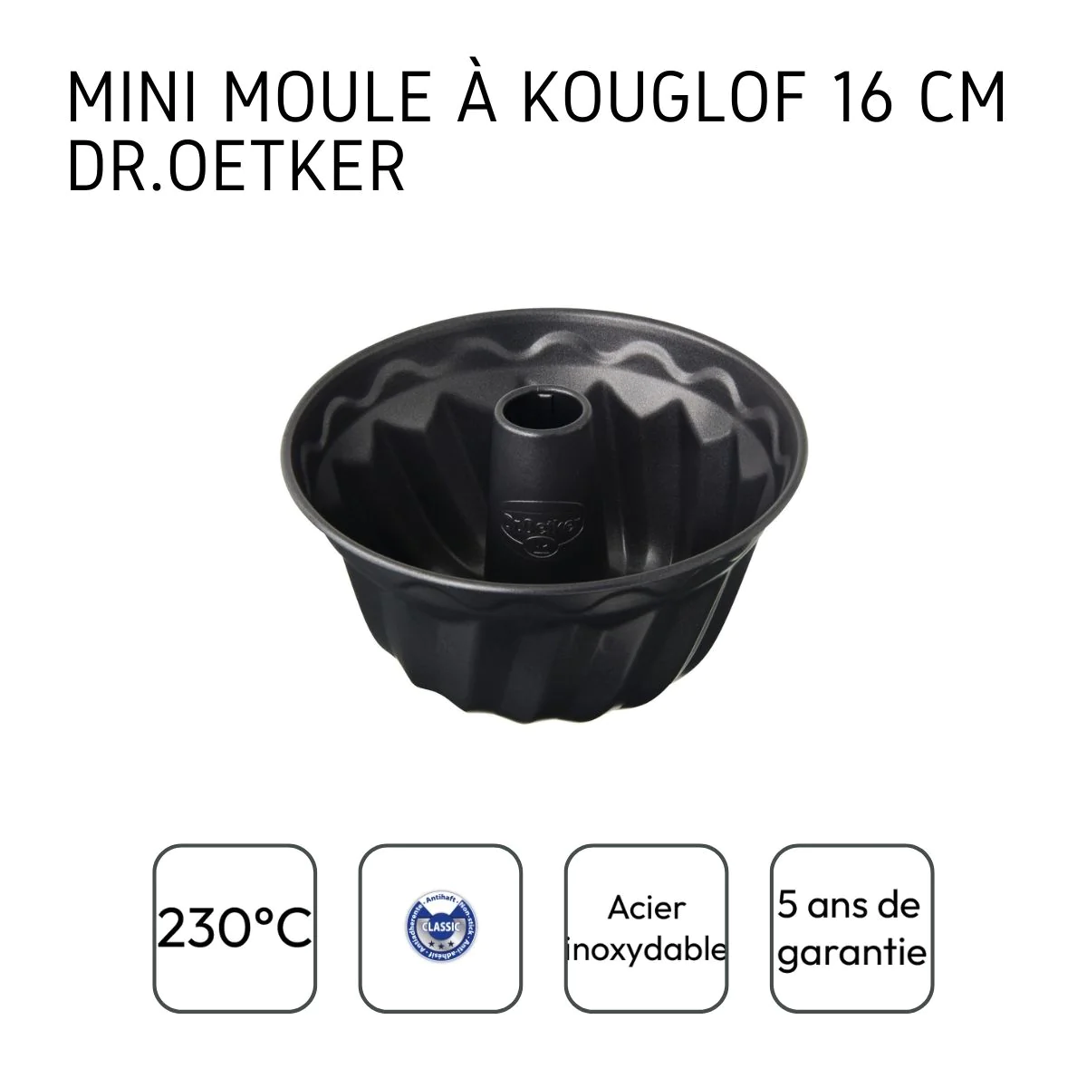 Moule à Kougelhopf 16 cm Tradition Dr. Oetker