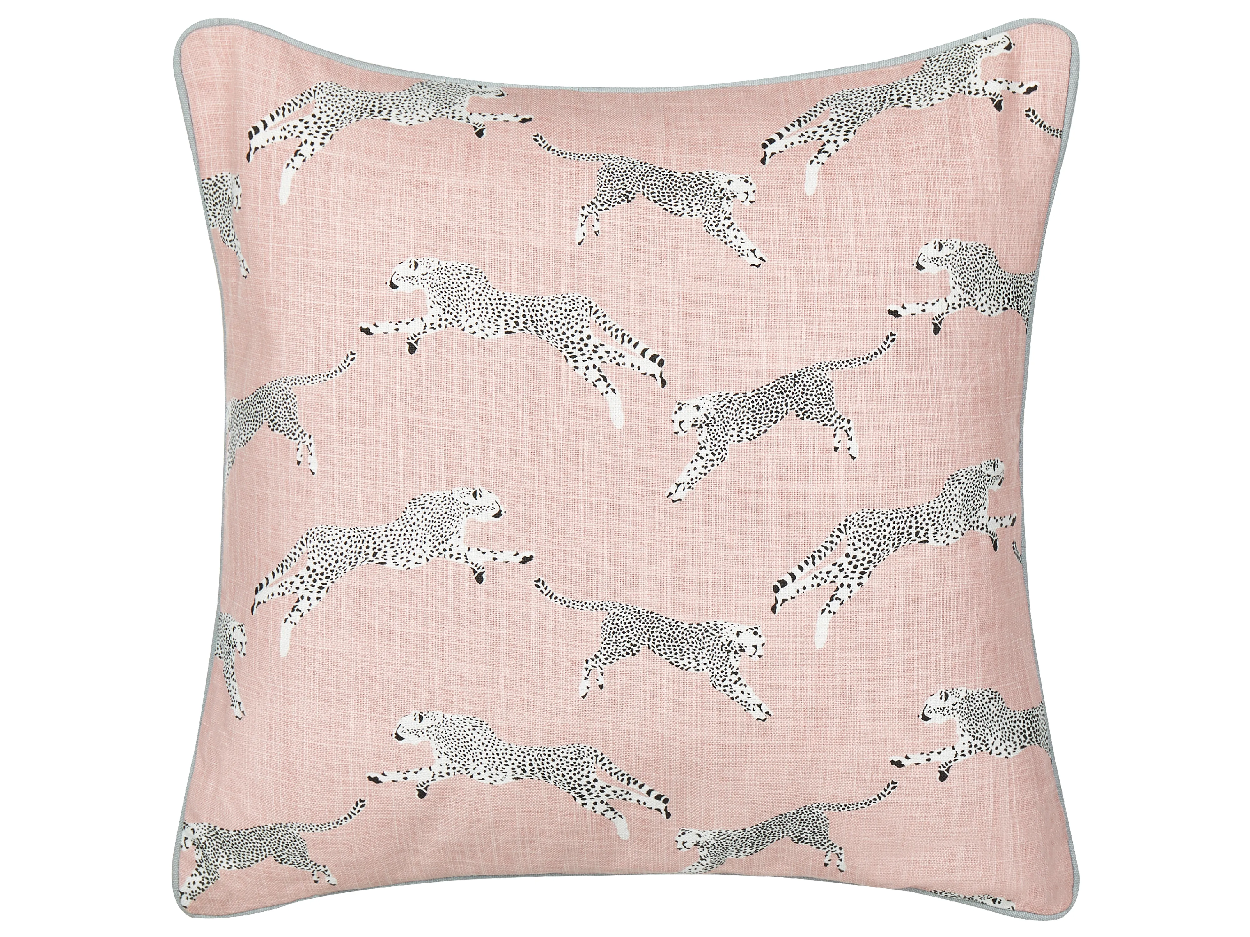Set van 2 sierkussens ARALES Katoen 45 x 45 cm Pastelroze dierenprint