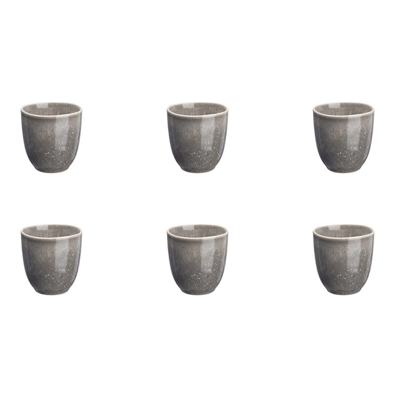 Bjorn 6 Tasses en Grès Stellar gris/anthracite - 15 cl