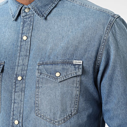 Chemise Jean A Manches Longues Sheridan Bleu Denim