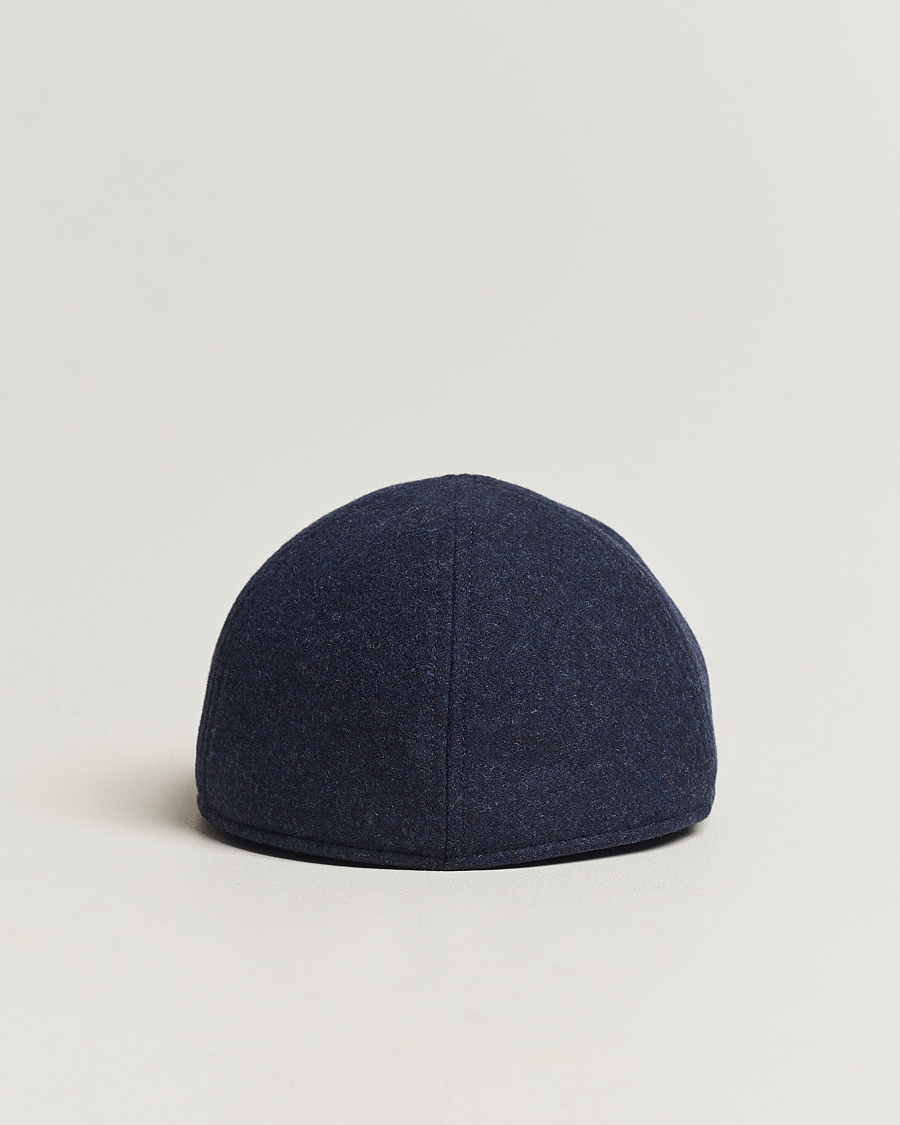 Wigéns Pub Cap Melton Wool Blue Melange