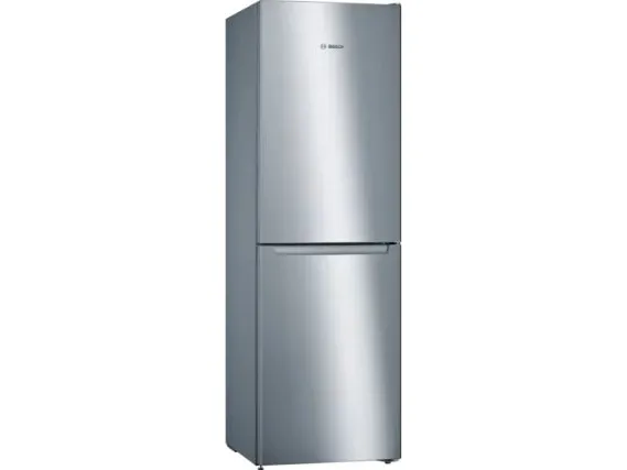 Bosch Serie | 2 KGN34NLEB - Køleskab/fryser - bund-fryser - bredde: 60 cm - dybde: 66 cm - højde: 186 cm - 300 liter - Klasse E - inox-look