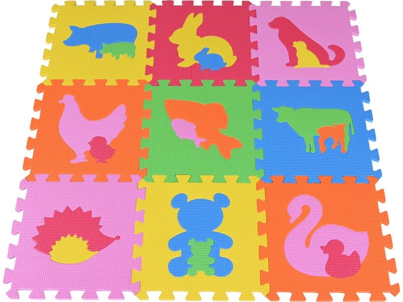 Knorrtoys Puzzlematte Tiere 9-teilig Mehrfarbige Spielmatte