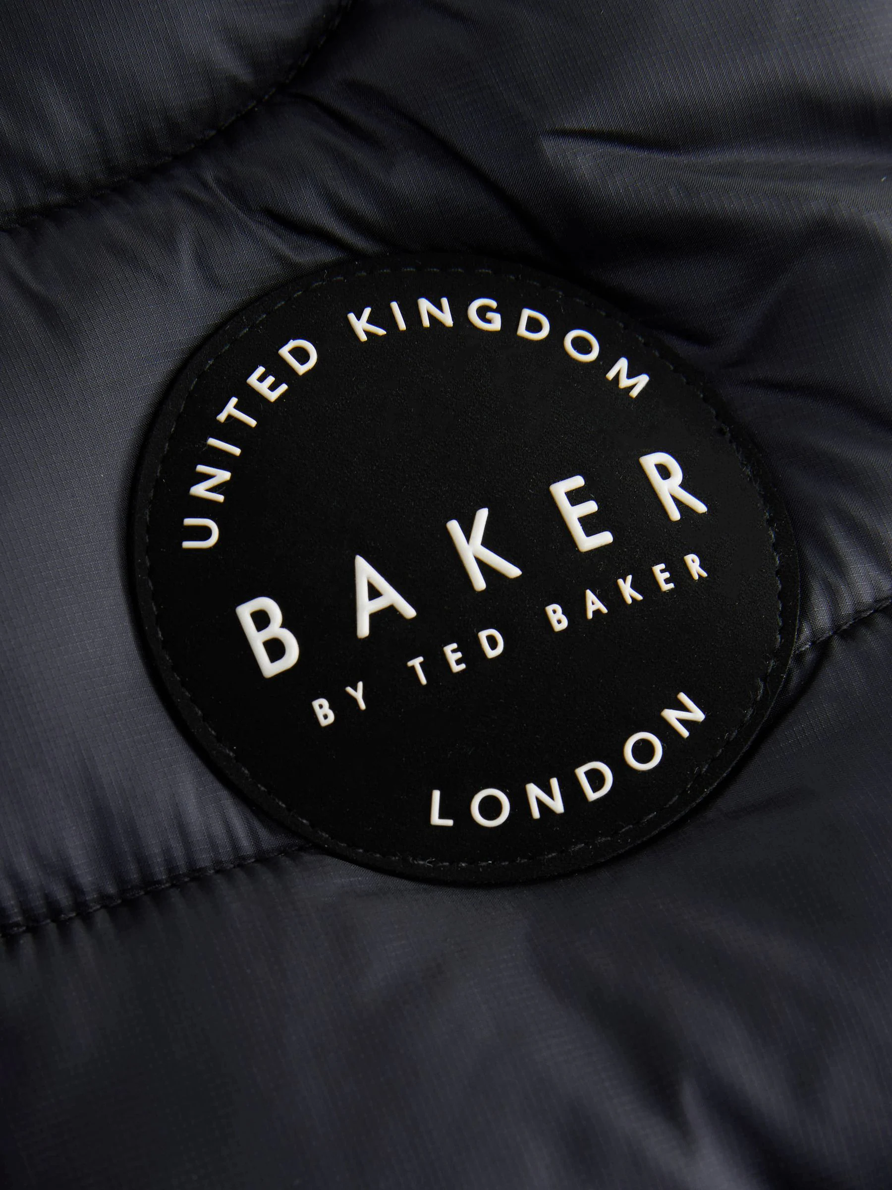 Marineblauw - Baker By Ted Baker - Regenbestendige halfzware gewatteerde jas