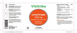 VitOrtho Levertraan 1000 mg Softgels 120ST
