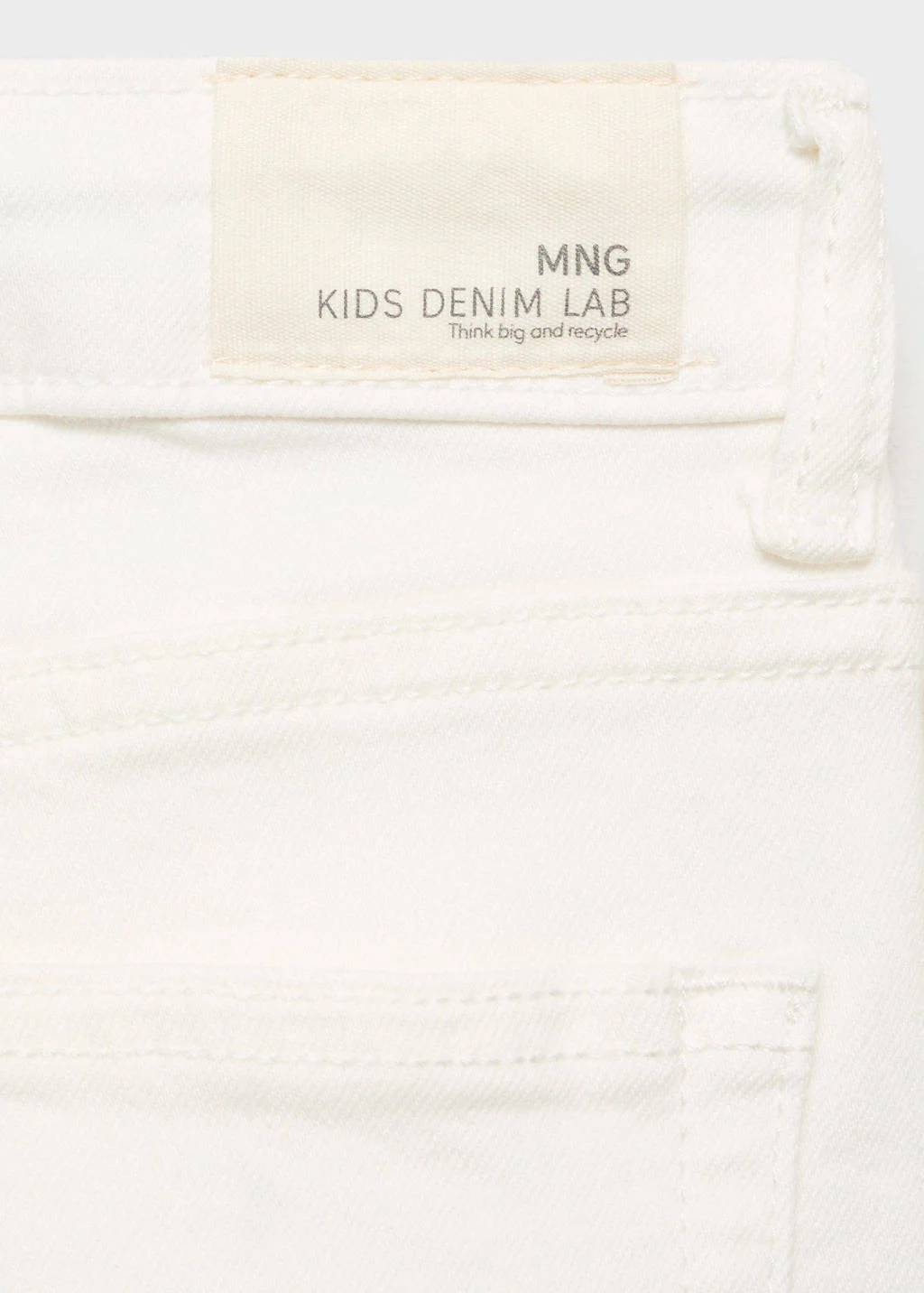 Mango Kids waist slim fit jeans wit