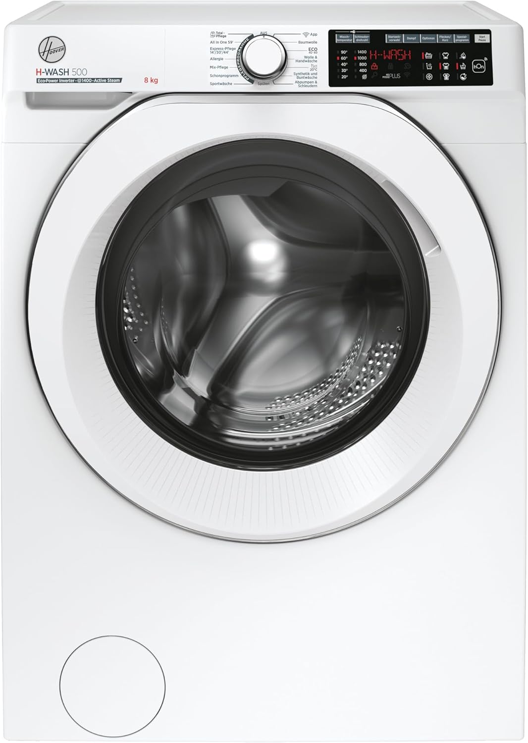 Hoover HWQ 48AMC/1-84 Waschmaschine I 8 kg I Wi-Fi und Bluetooth I Inverter-Motor I Dampfoption I Fleckenoption