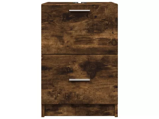 Meuble d'évier chêne fumé 40x37x59 cm bois d'ingénierie