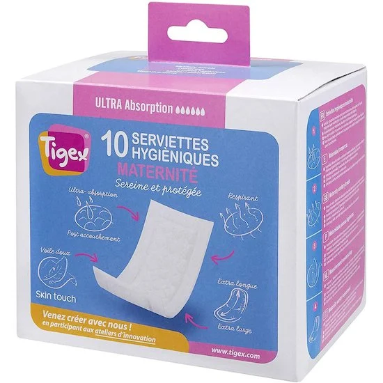 Serviette hygiéniques post accouchement   de               Tigex