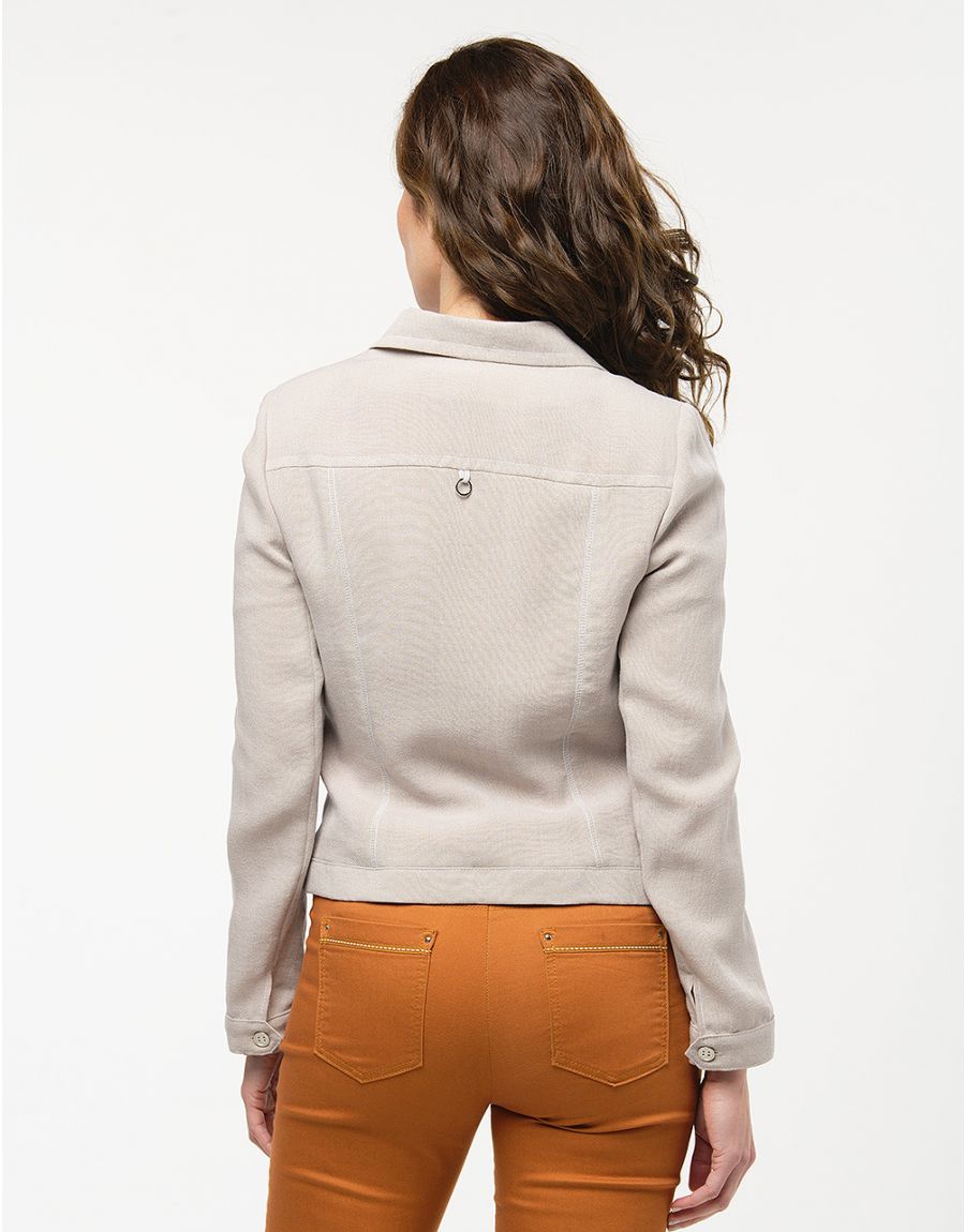 Veste chic courte beige