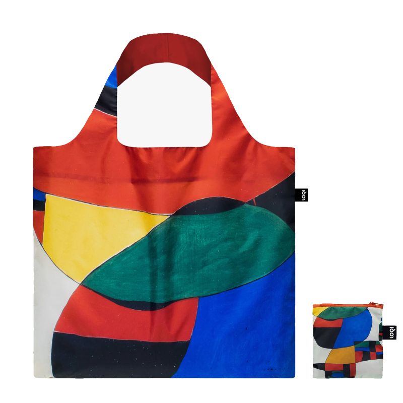 Sac shopping pliable avec pochette zip 50cm Woman, Bird and star from Joan Miro