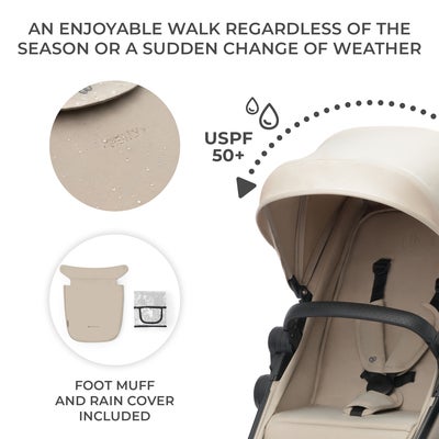 Kinderkraft 3-i-1 NEWLY Kombivogn Travelsystem, Sand Beige