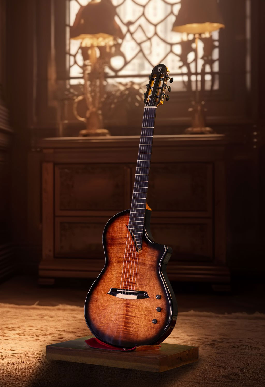 Martinez Guitars Hispania Cognac + Housse - Classiques électro