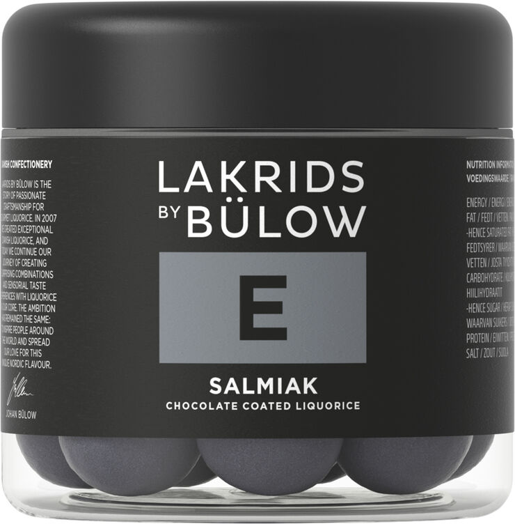 Lakrids by Bülow SMALL E - SALMIAK Sort