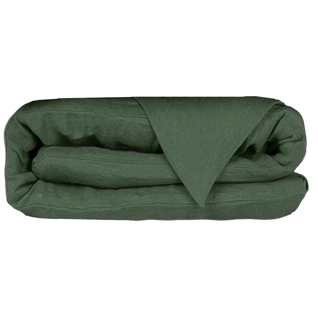 Febronie Housse de couette 100% Lin lavé Hortense vert sauge